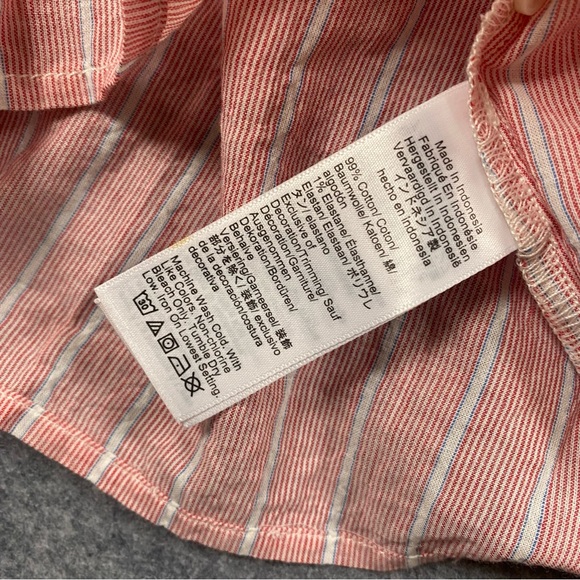 Women's J. Crew Red and White Striped Top, NWT, Medium - Picture 13 of 13